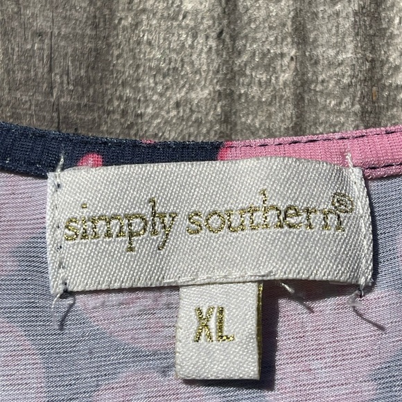 Simply Southern Pink and Navy Crab Dress XL - Picture 4 of 12